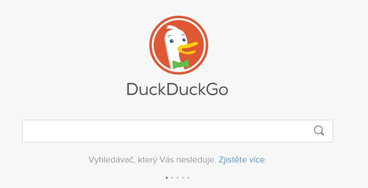 DuckDuckGo homepage